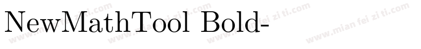 NewMathTool Bold字体转换